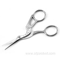 Stork cross-stitch sewing crane scissors silver stainless steel scissors